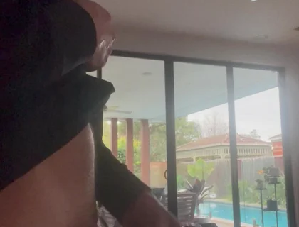 Jerking of Hoping My Next Door Neighbour Sees My Cock