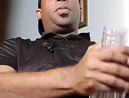 Muscled Student Edges Big Cock with a Toy Pussy Blowing Huge Cumshot