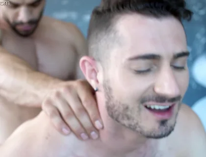 Buff Exchange Student 18+ Lets Roommate Ride His Cock