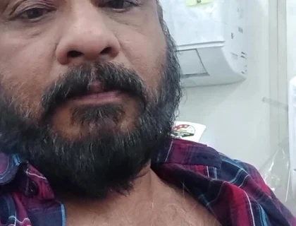 Shy Stepfather Showing His Boobs on Video Call