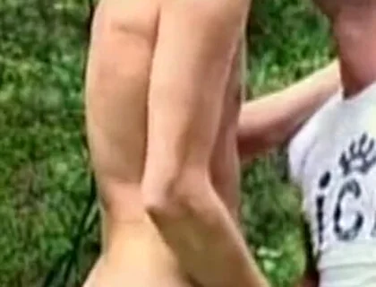 Straight twink fucked outdoor for fist time