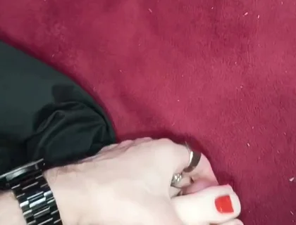 Red Nails Foot Fetish