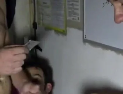 Sex humliation with tiwnk fuckd by big cock in sauna