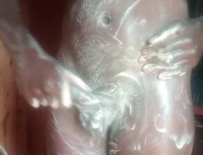 Stroke That Big Black Dick in the Shower and Cum