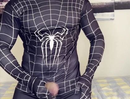 My Spiderman Cock Cums!