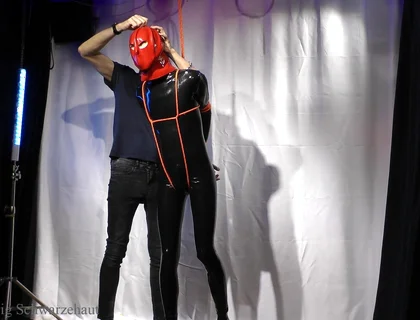 Nicky Latex Doll Gagged and Roped