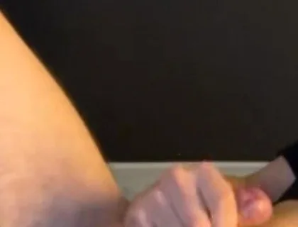 Pup Jerking Live - Huge Cumshot