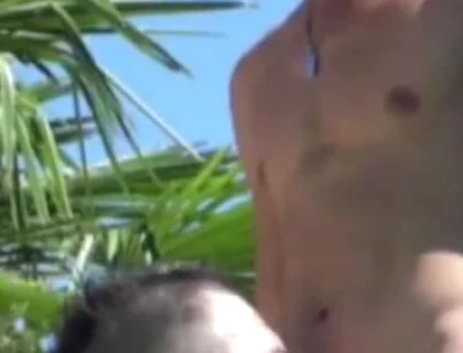 Jimy and Sunny fucking outdoor in the exhib garden