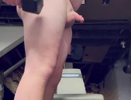 Naked Chubby Exhibition Gym