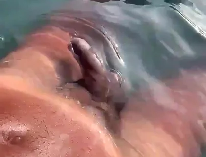 Listening to Gooning Audio in the Pool and Jerking off