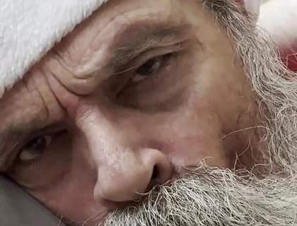 Grandpa Santa Bear Worships Cock