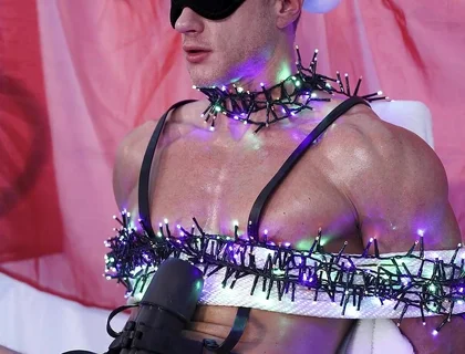 Santa Came by Early, so I Locked His Ass Down Using His Own Ropes and Used My Milking Machine to Take His Milk for Once