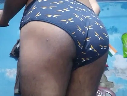 Horny Indian Femboy Wearing His Step Sister's Bra and Panties