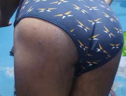 Horny Indian Femboy Wearing His Step Sister's Bra and Panties