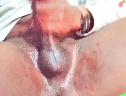 Naughty Guy Stroking His Big Black Dick Multiple Cumshots