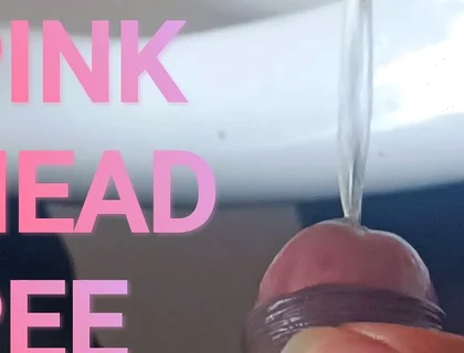 Pink Head Dick College Boy Peeing in Urinal