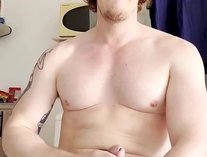 POV Thick Muscle Bro Jerks off with You While He Tells You About the Berlin Sex Party