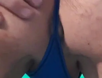 Blue Sheer Meshy G-string