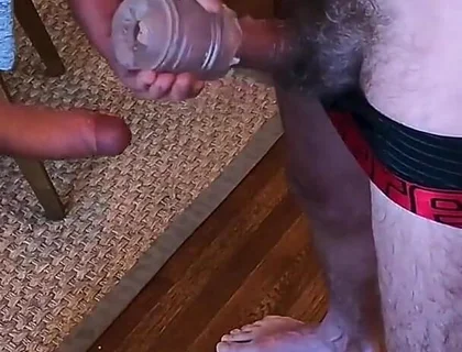 Daddy and Boy Bareback, Play with Toys and Cuddle