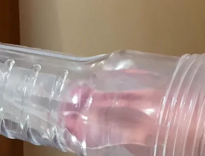 Hairy Bear Pumps the Fuck Out of His Fleshlight