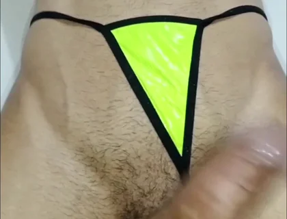 Big and Veiny Cock in Panty, Intense Masturbation, Gay Vergon, First Shot