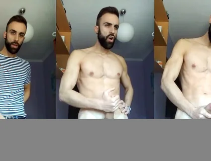 Hot Guy with a Big Cock of 23 Cm Jerking off in His Room