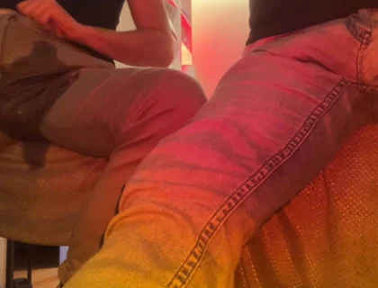 2 Amateur Flatmates Guys Wetting Their Pants on Cam for a Follower