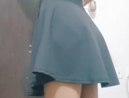 Sissy Femboy Strokes Her Cock
