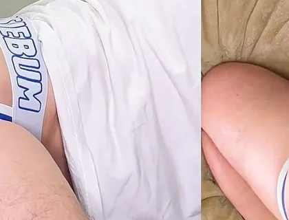 Massive Double Hands Free Cumshot From Wild Out of Control Clanker!