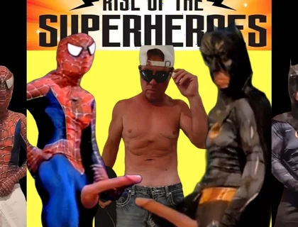 Batman and Spiderman a Big Cock Team