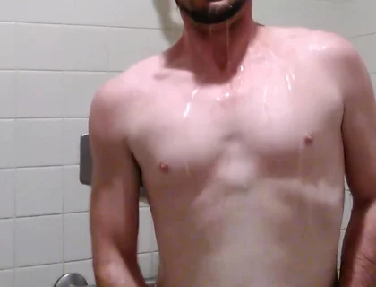 Jacking off in the Showers