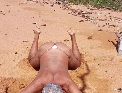 Ladysilva Crossdress What a Hot Slut in Panties on the Beach