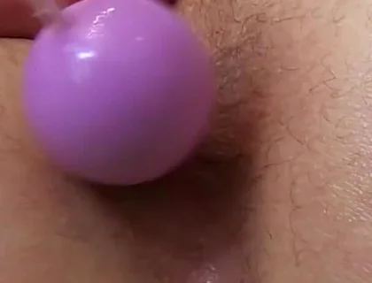 Smooth twink ass play and cum hard
