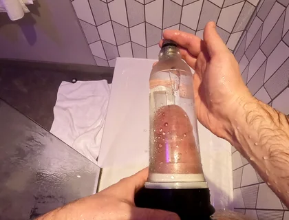 POV Morning Cock Pump with a Big Bear Body