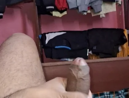 The Young Boy of the Village Is Sobbing and Talking, with His Hands... He Spilled Semen on His Stomach.