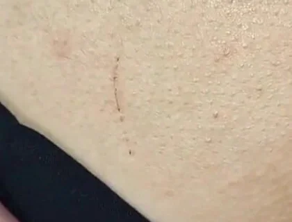 A Transvestite's Big Dick Let Him Fuck His Hole in Tights and a Skirt Covered in Cum