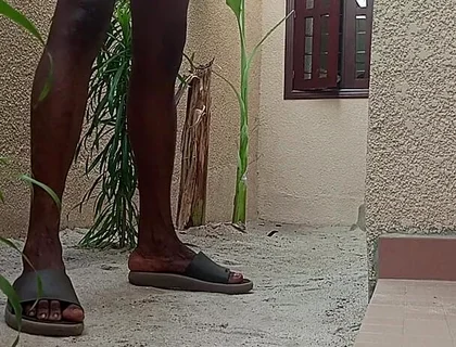 Wanking Myself up in the Back Yard