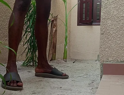 Wanking Myself up in the Back Yard