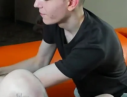 His Cock Is Bound to Get Hard as He Tenses It up!