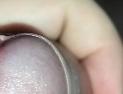 Close up Masturbation Uncut Cock and Cumshot