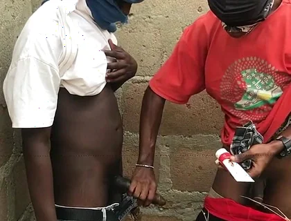 Risky Outdoor Sex These Boys Were Nearly Caught by Security Officers While Film but the Finally Escape From the Police