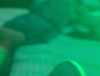 Watching Porn and Pulling the Tip or My Dick with Colored Lights