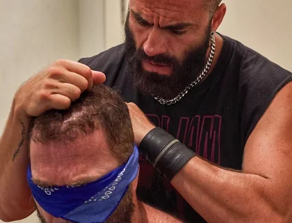 Bearded Master Uses Muscle Sub