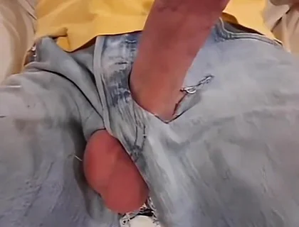 Massive Cock and Balls Escape Siixxbig Jeans