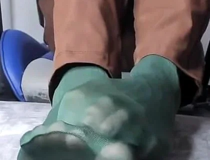 I Give My Co-worker Some Green Nylon Stockings