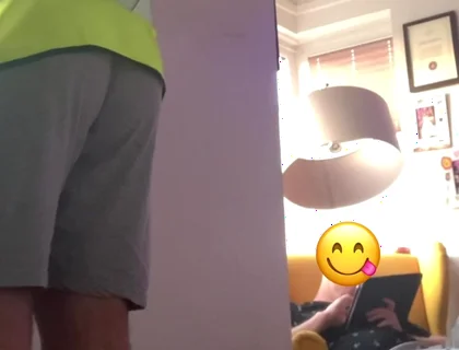 While Painting the Wall, I Got Horny and Wanked in Front of My Friend.