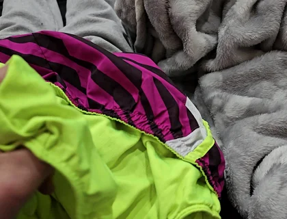 Cum in the Gusset of Nike Tempo Shorts