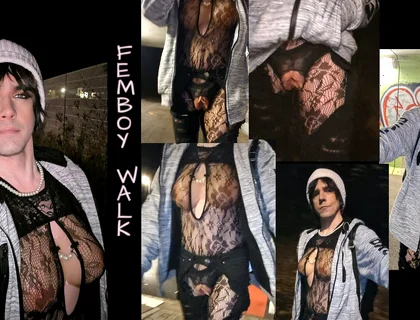 Femboy - My First Walk as a Ladyboy with Breasts and a Vagina