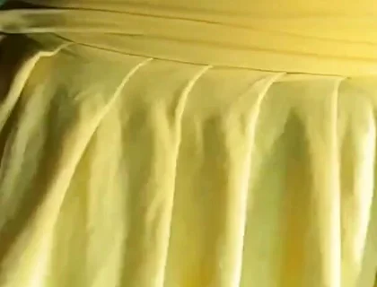 Blue Mesh Thong Try on