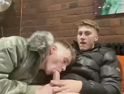 Scally boys cock sucking puffer jackets